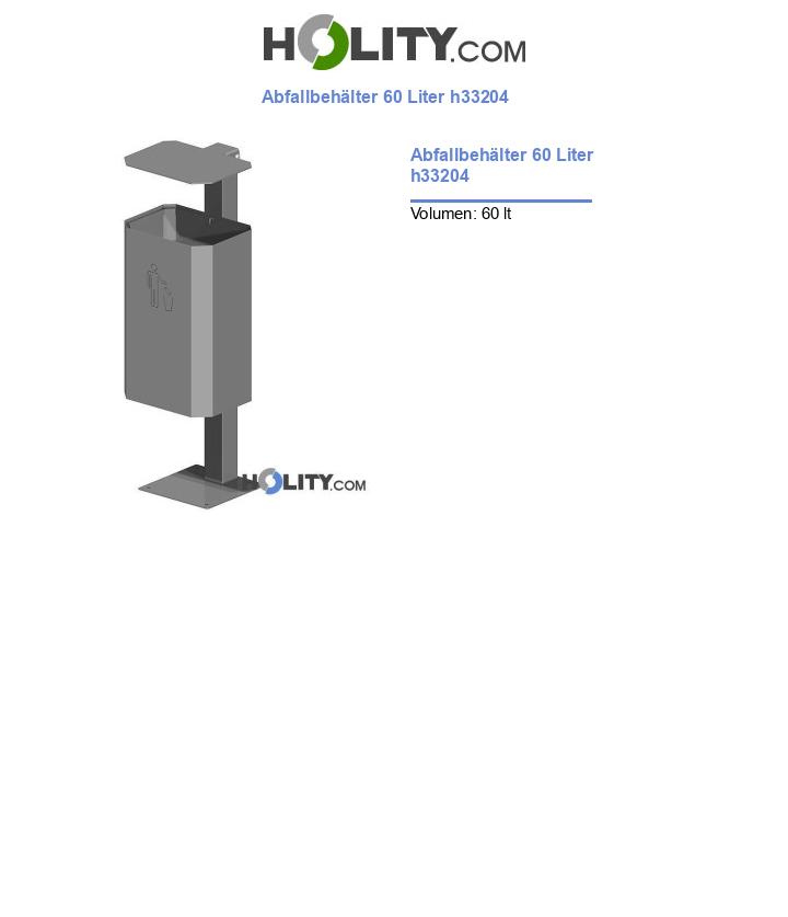 Abfallbehälter 60 Liter h33204