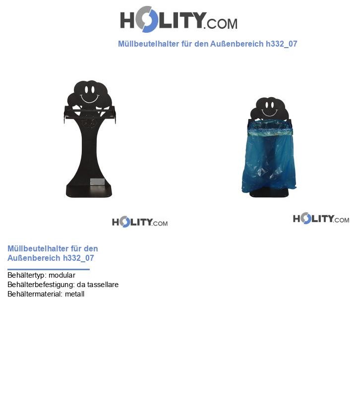 Müllbeutelhalter für den Außenbereich h332_07