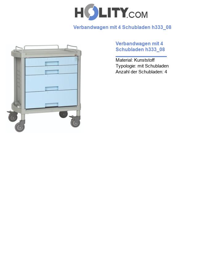 Verbandwagen mit 4 Schubladen h333_08