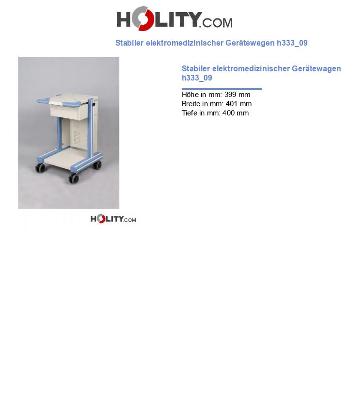 Stabiler elektromedizinischer Gerätewagen h333_09