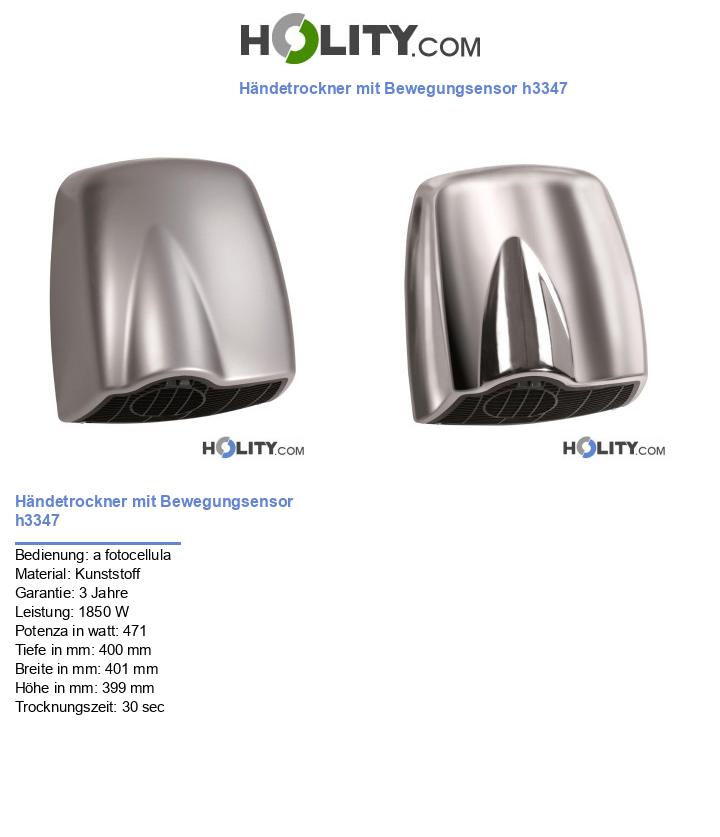 Händetrockner mit Bewegungsensor h3347