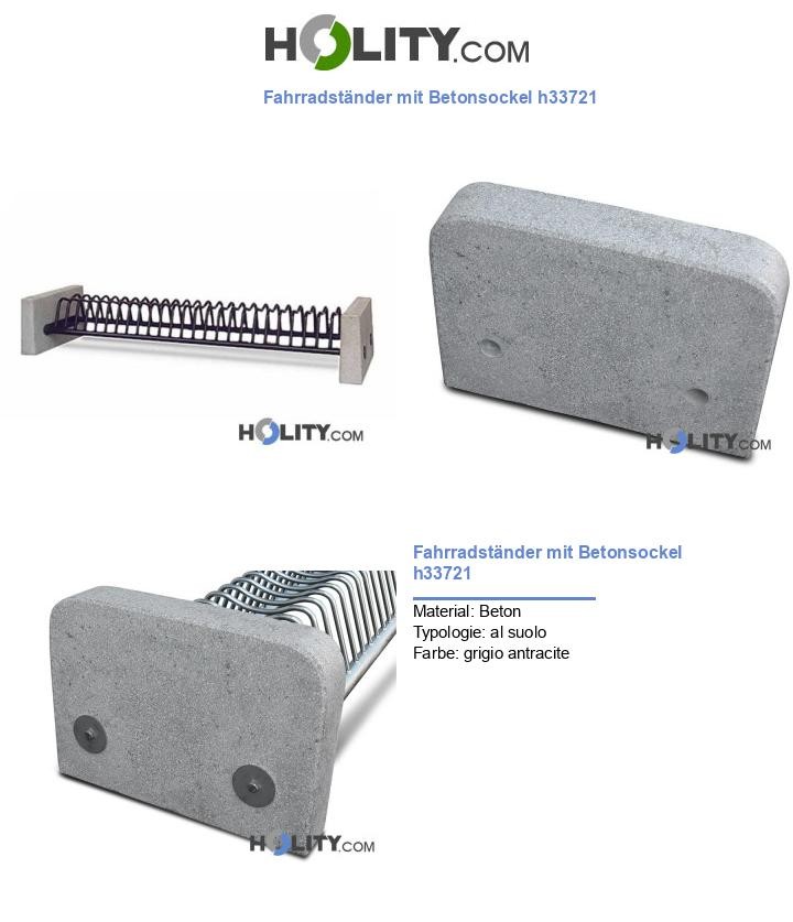 Fahrradständer mit Betonsockel h33721
