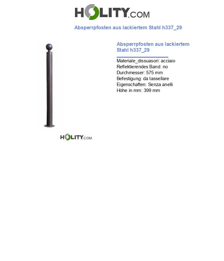 Absperrpfosten aus lackiertem Stahl h337_29