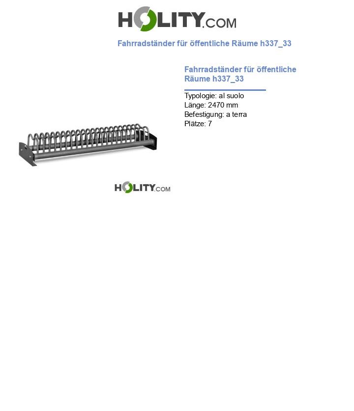 Fahrradständer für öffentliche Räume h337_33