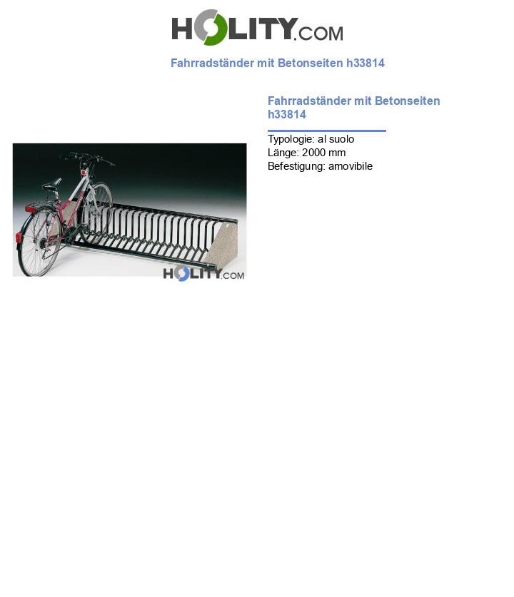 Fahrradständer mit Betonseiten h33814