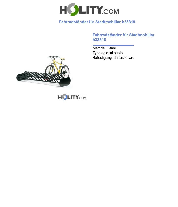 Fahrradständer für Stadtmobiliar h33818