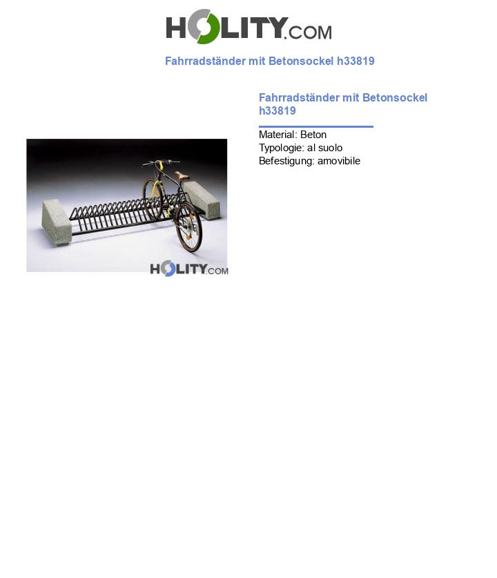 Fahrradständer mit Betonsockel h33819