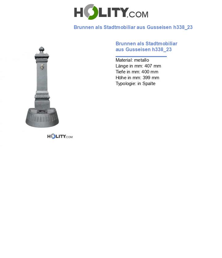 Brunnen als Stadtmobiliar aus Gusseisen h338_23