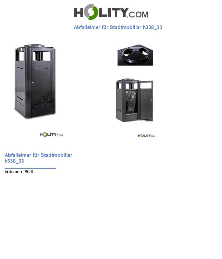 Abfalleimer für Stadtmobiliar h338_33
