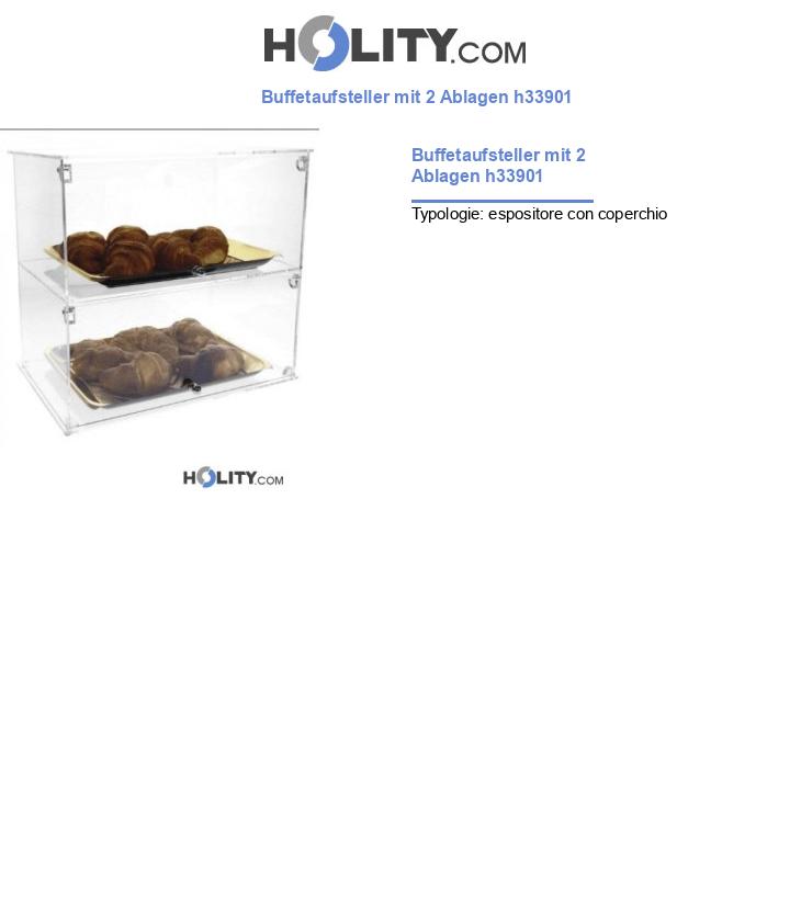 Buffetaufsteller mit 2 Ablagen h33901