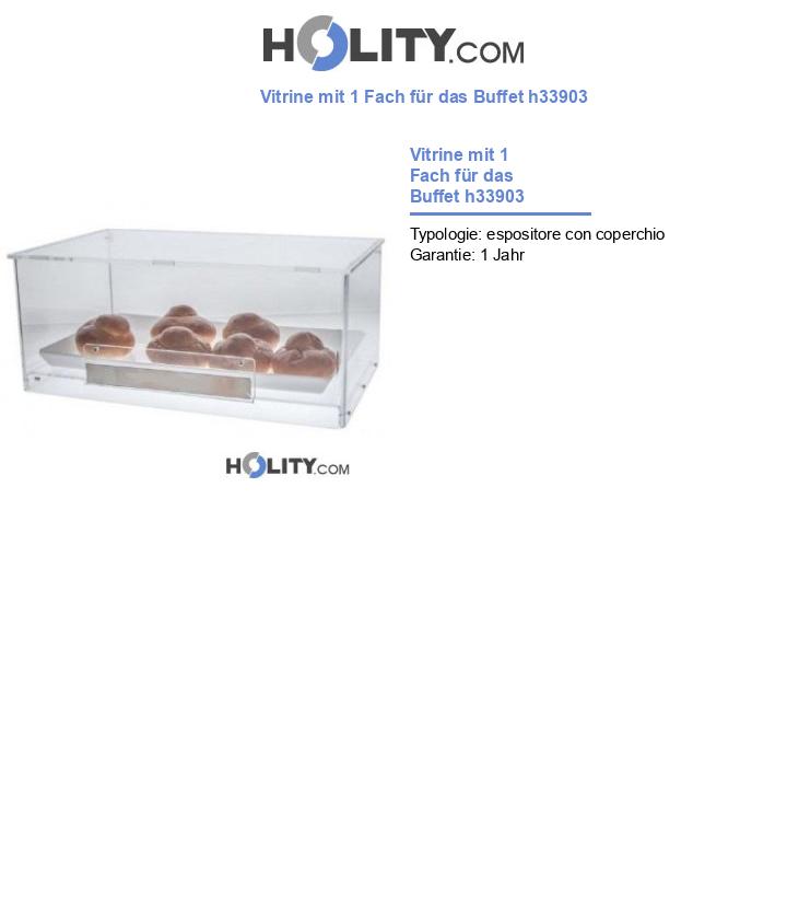 Vitrine mit 1 Fach für das Buffet h33903