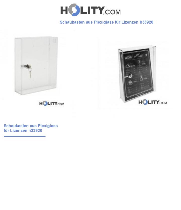 Schaukasten aus Plexiglass für Lizenzen h33920