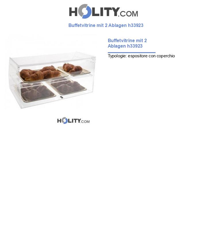 Buffetvitrine mit 2 Ablagen h33923