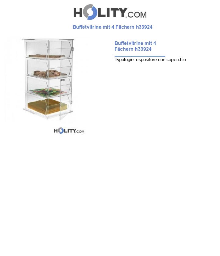 Buffetvitrine mit 4 Fächern h33924