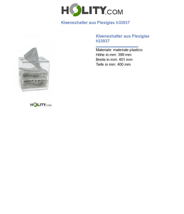 Kleenexhalter aus Plexiglas h33937