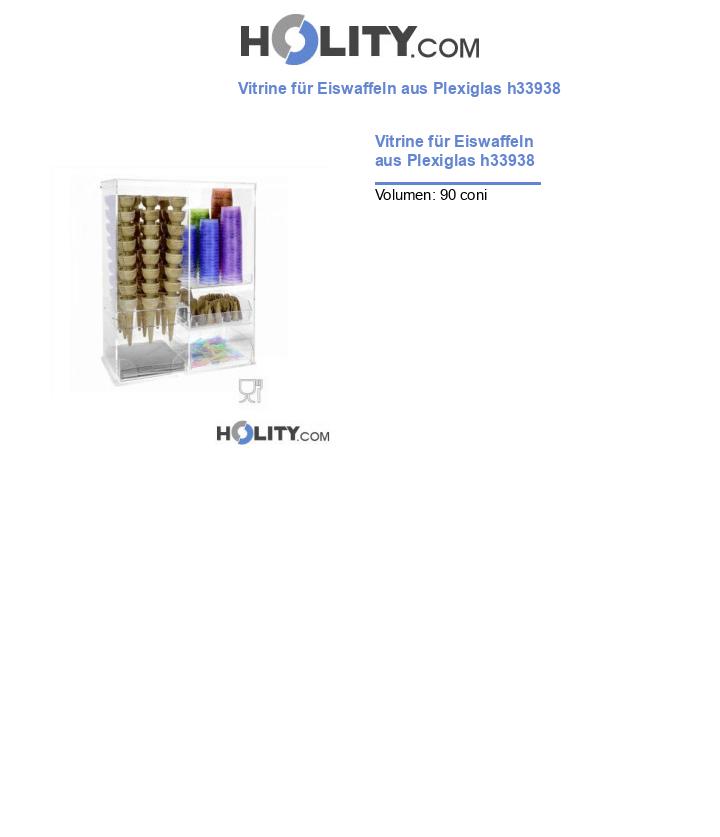 Vitrine für Eiswaffeln aus Plexiglas h33938