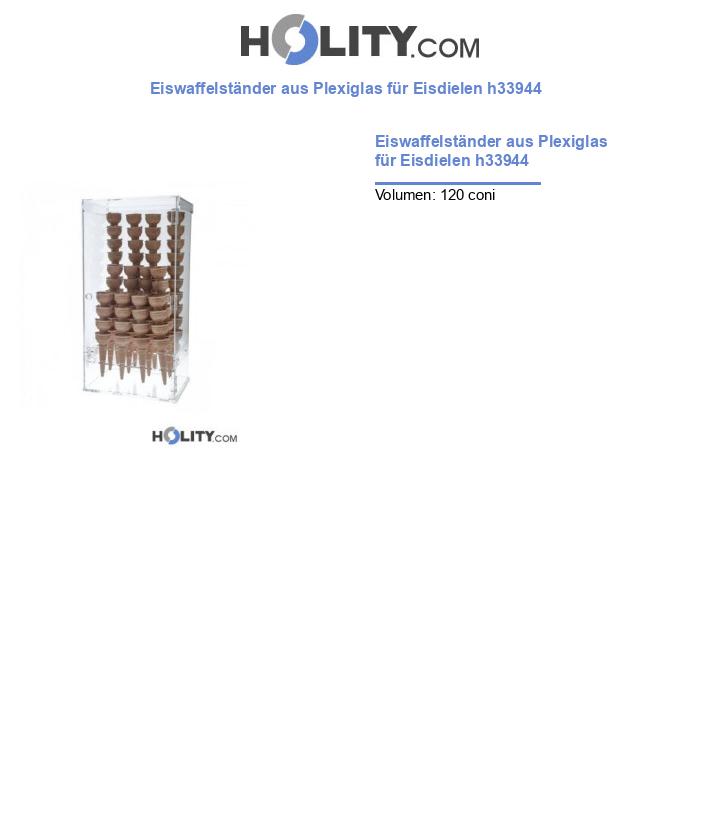 Eiswaffelständer aus Plexiglas für Eisdielen h33944