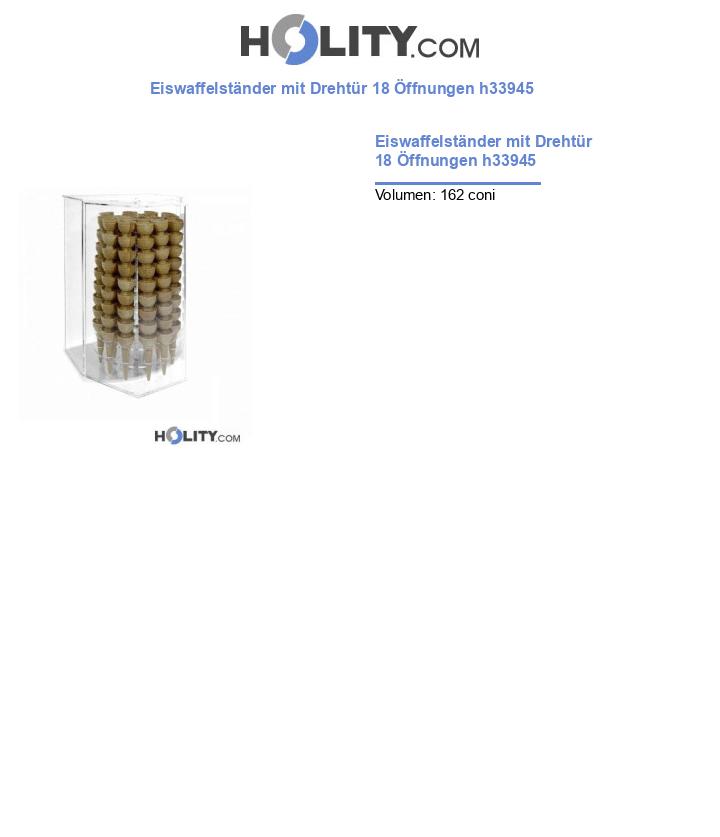 Eiswaffelständer mit Drehtür 18 Öffnungen h33945