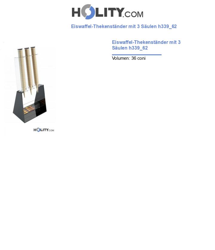 Eiswaffel-Thekenständer mit 3 Säulen h339_62