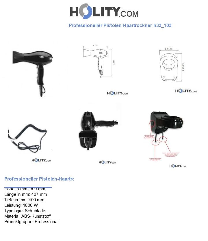 Professioneller Pistolen-Haartrockner h33_103