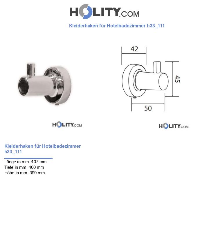 Kleiderhaken für Hotelbadezimmer h33_111