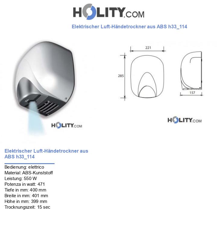 Elektrischer Luft-Händetrockner aus ABS h33_114