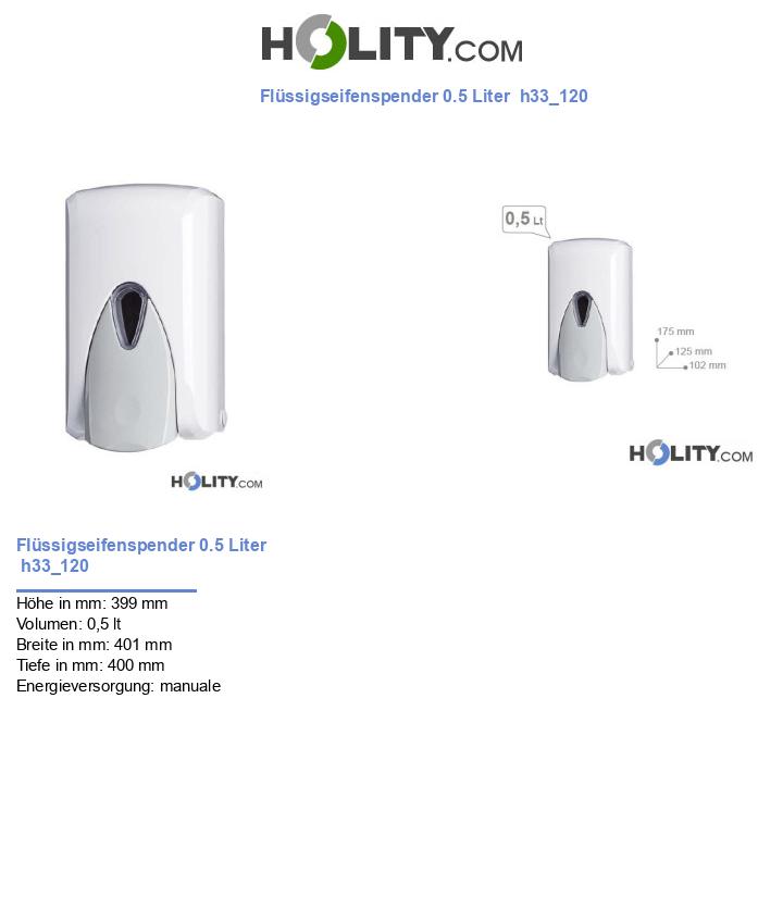 Flüssigseifenspender 0.5 Liter  h33_120