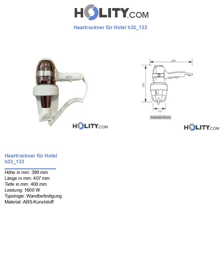 Haartrockner für Hotel h33_133