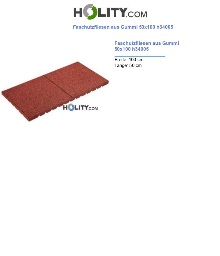 Faschutzfliesen aus Gummi 50x100 h34005