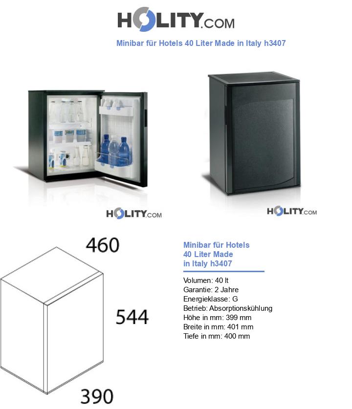 Minibar für Hotels 40 Liter Made in Italy h3407