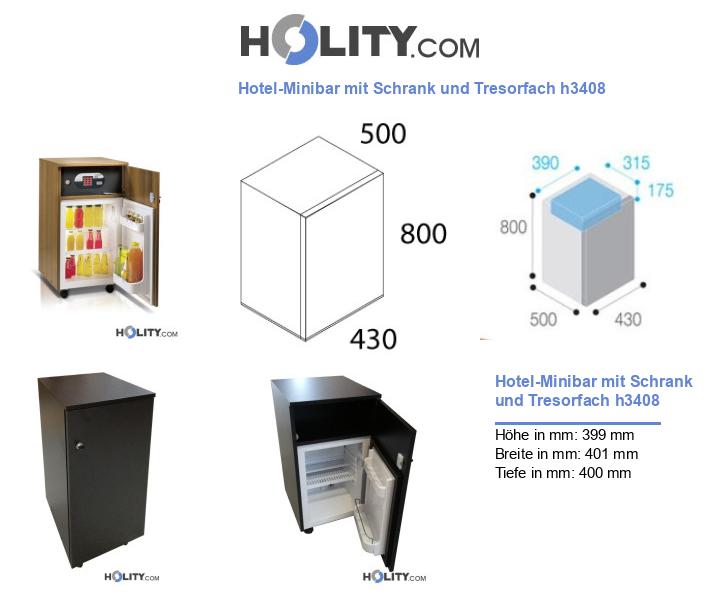 Hotel-Minibar mit Schrank und Tresorfach h3408