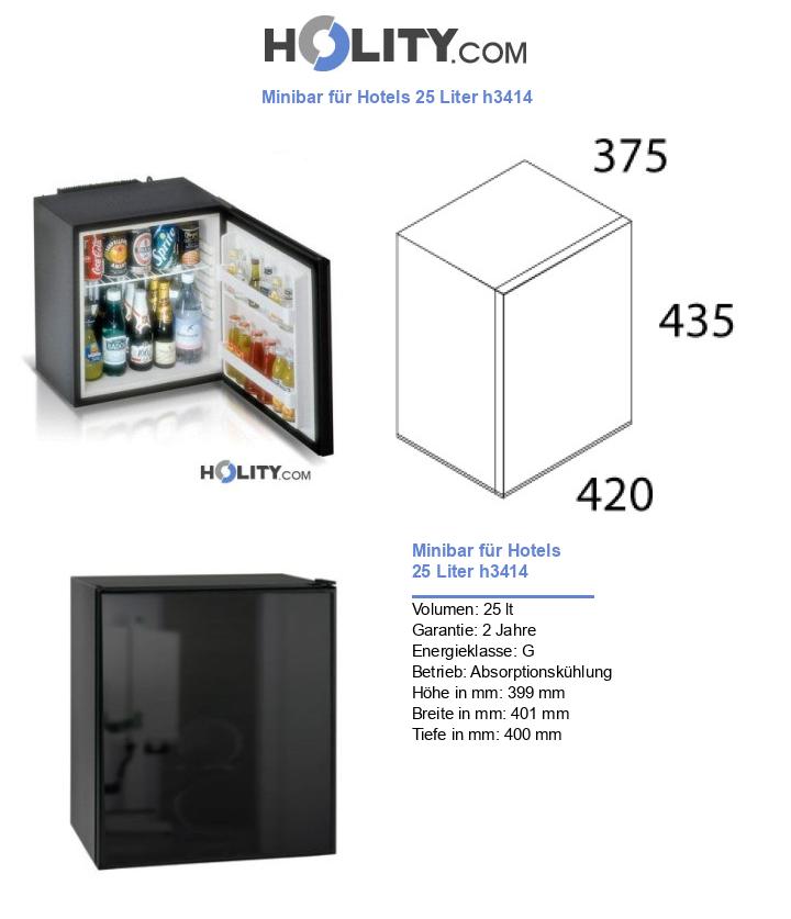 Minibar für Hotels 25 Liter h3414