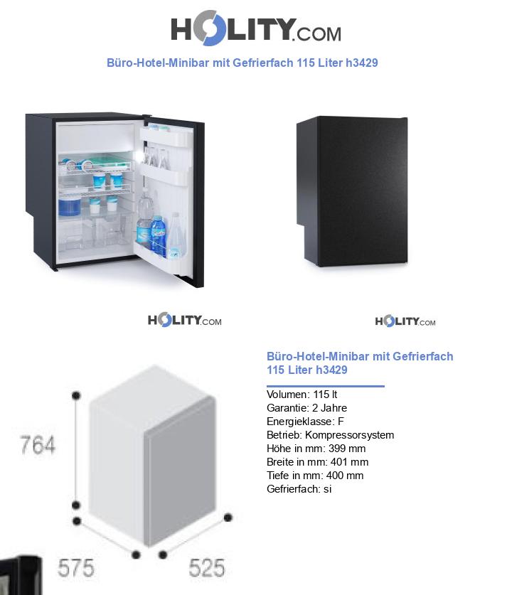 Büro-Hotel-Minibar mit Gefrierfach 115 Liter h3429