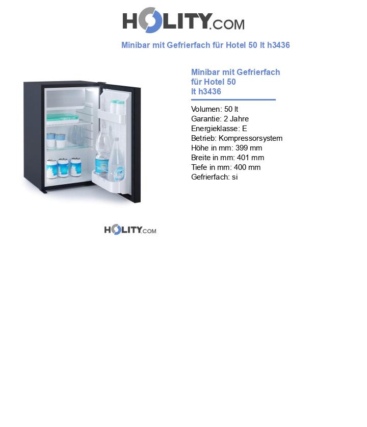 Minibar mit Gefrierfach für Hotel 50 lt h3436
