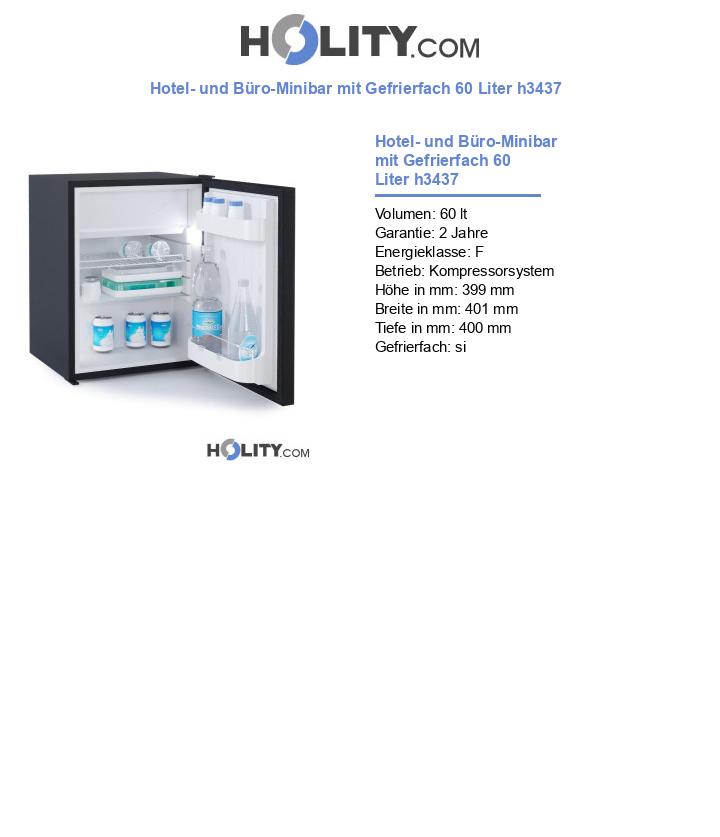 Hotel- und Büro-Minibar mit Gefrierfach 60 Liter h3437