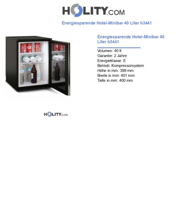 Energiesparende Hotel-Minibar 40 Liter h3441