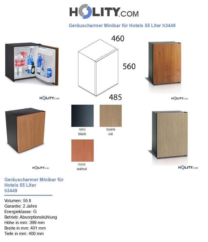 Geräuscharmer Minibar für Hotels 55 Liter h3449