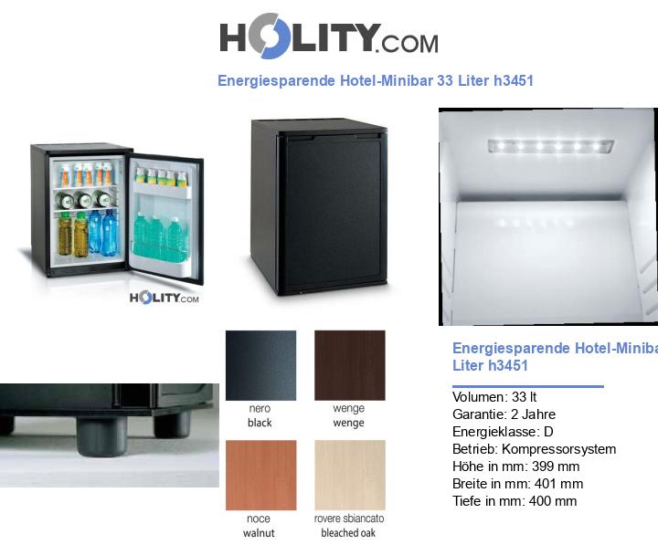 Energiesparende Hotel-Minibar 33 Liter h3451