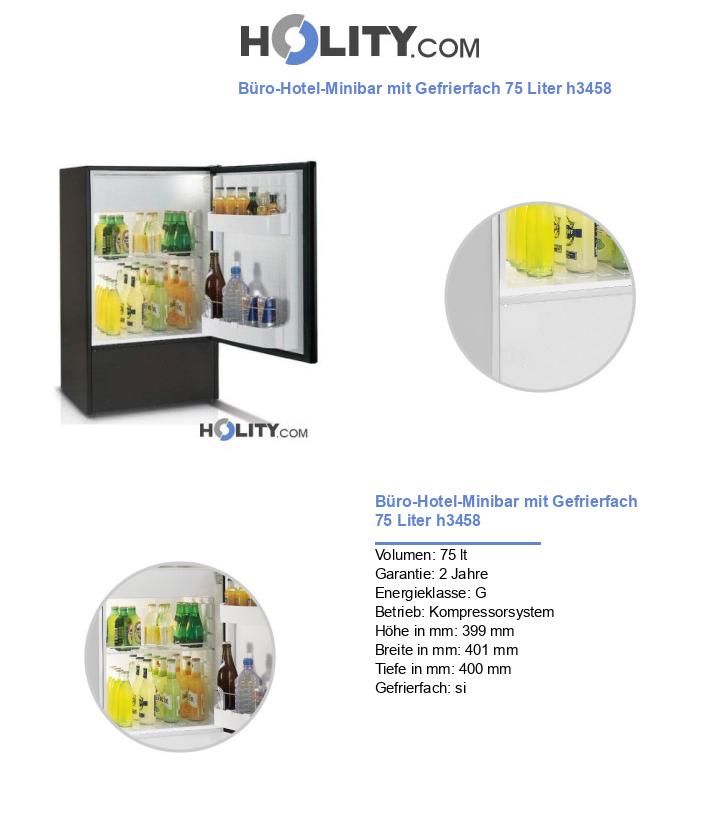 Büro-Hotel-Minibar mit Gefrierfach 75 Liter h3458