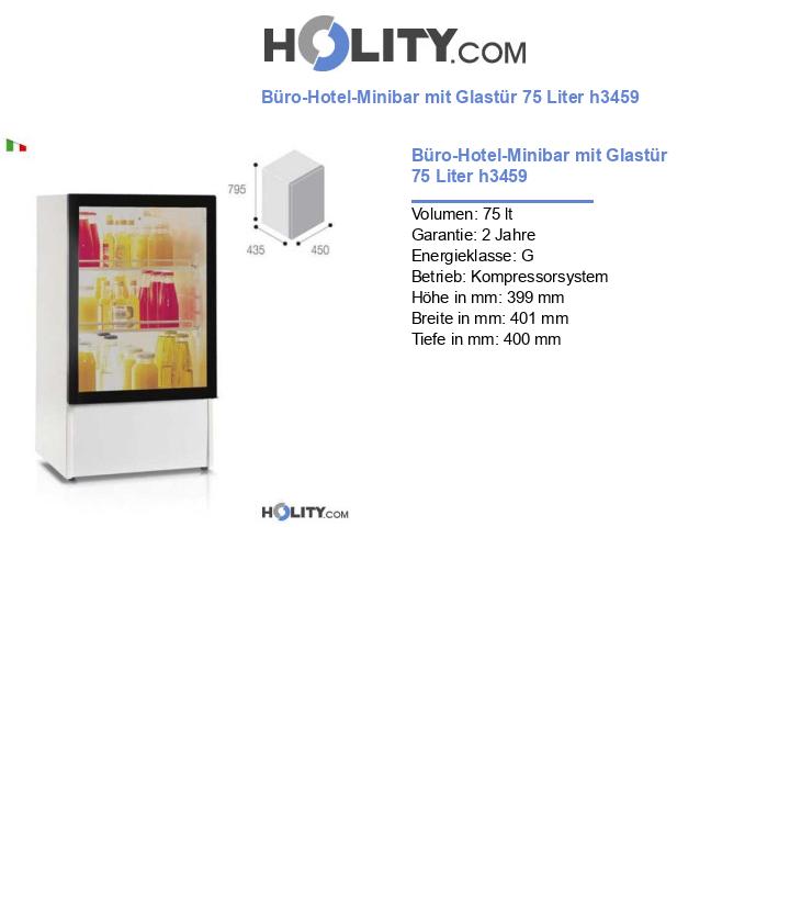 Büro-Hotel-Minibar mit Glastür 75 Liter h3459