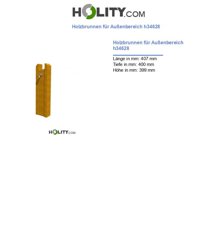 Holzbrunnen für Außenbereich h34628