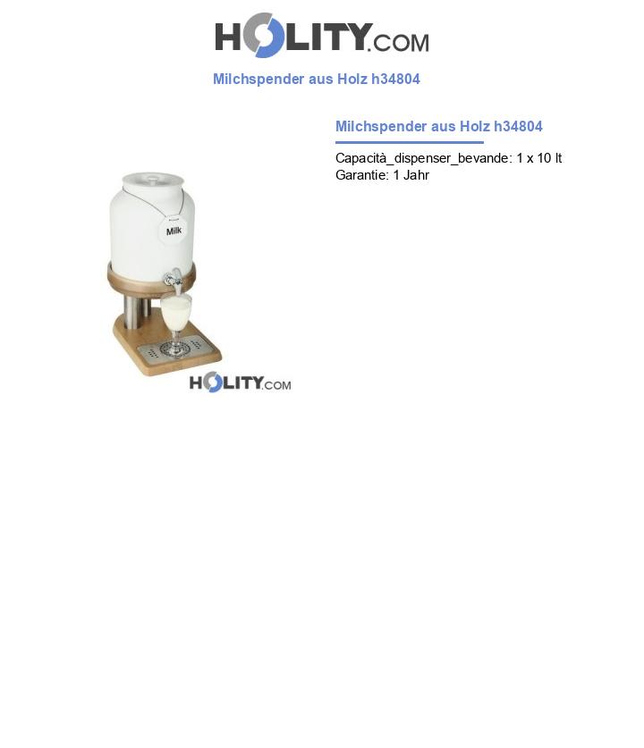 Milchspender aus Holz h34804