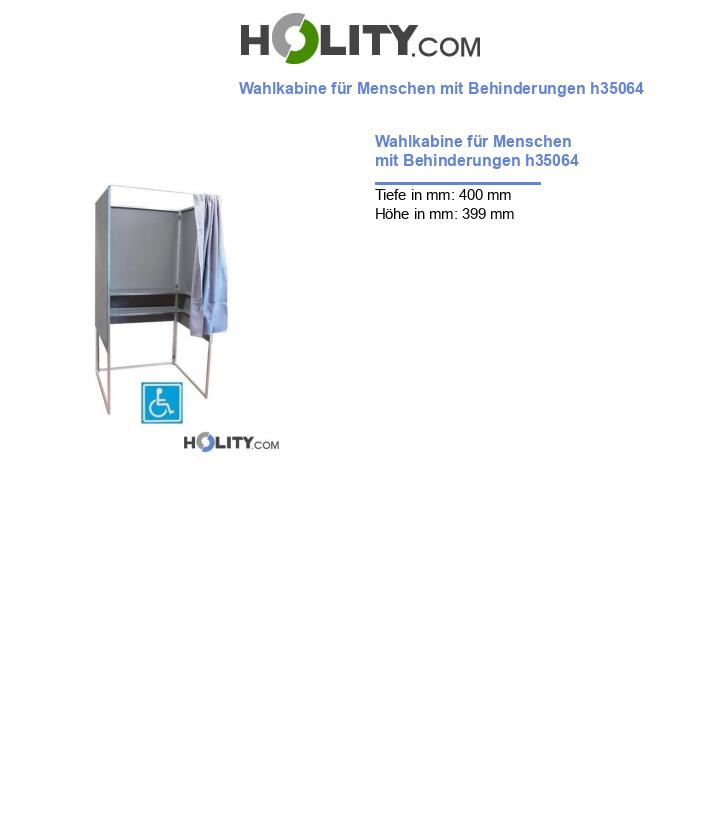 Wahlkabine für Menschen mit Behinderungen h35064
