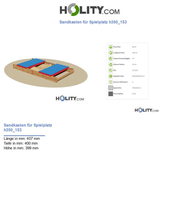 Sandkasten für Spielplatz h350_153