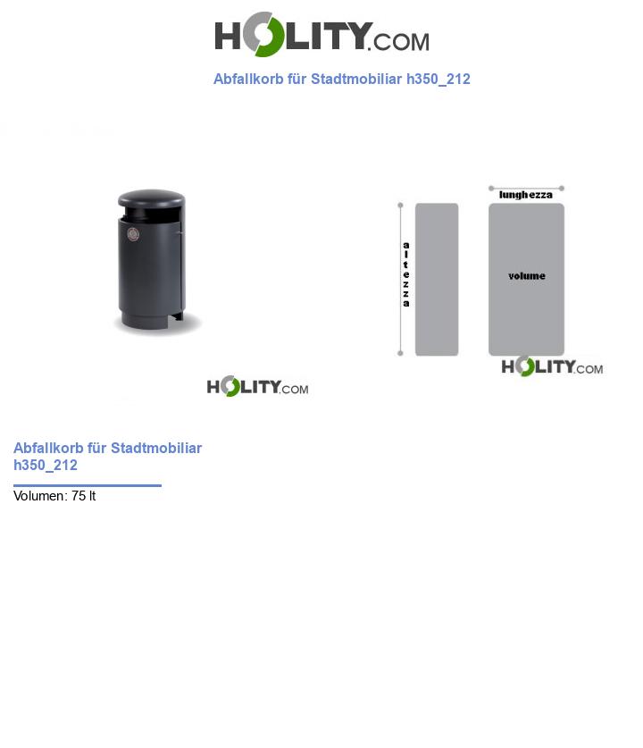 Abfallkorb für Stadtmobiliar h350_212