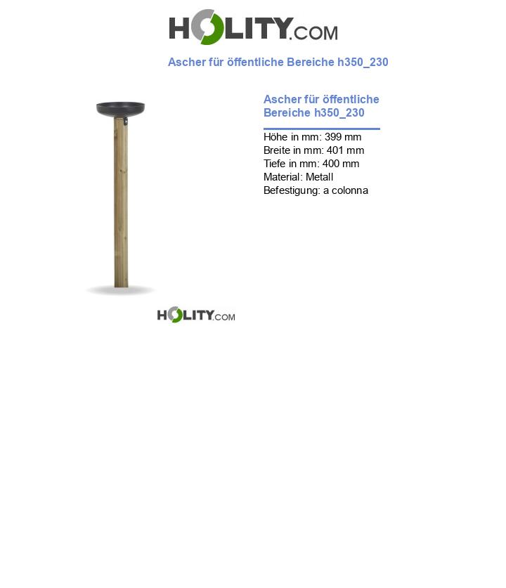Ascher für öffentliche Bereiche h350_230
