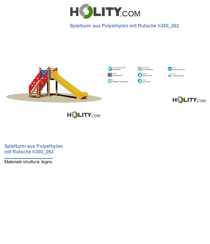 Spielturm aus Polyethylen mit Rutsche h350_262