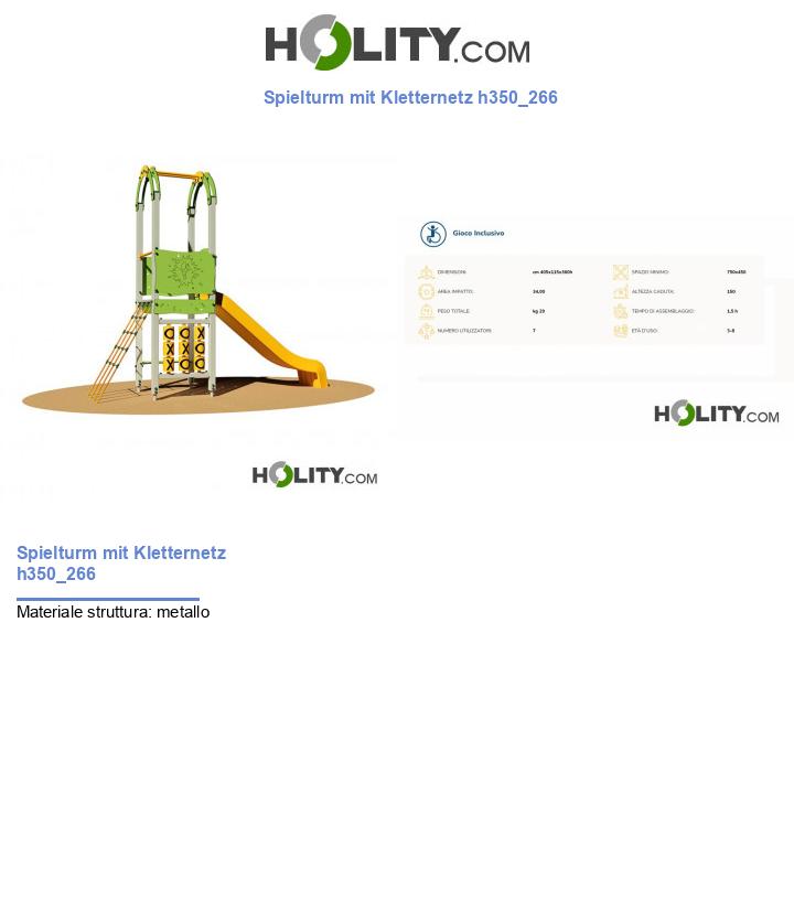 Spielturm mit Kletternetz h350_266