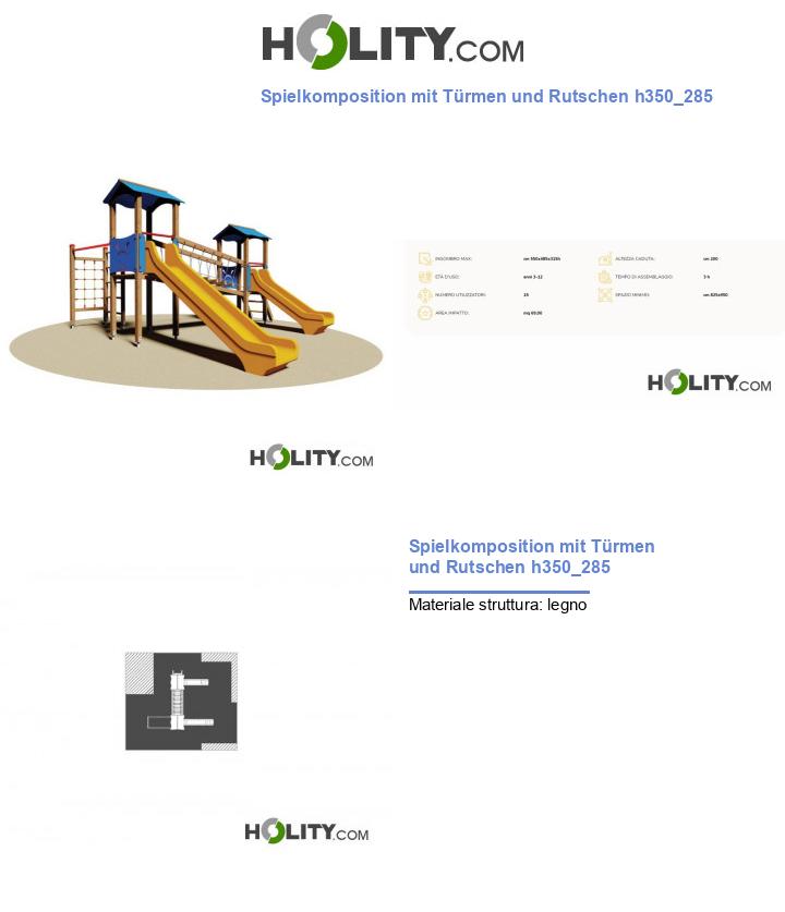 Spielkomposition mit Türmen und Rutschen h350_285