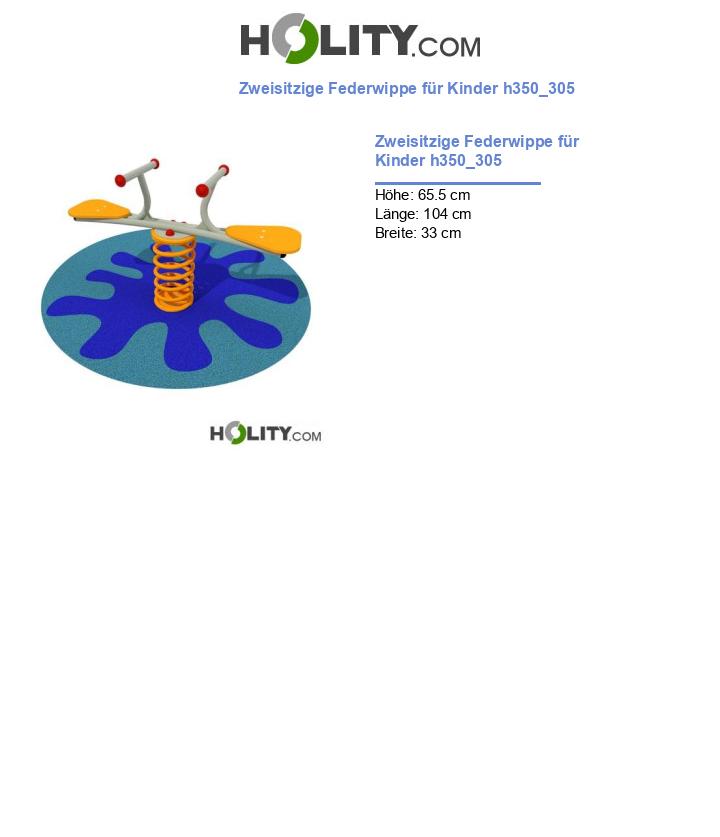Zweisitzige Federwippe für Kinder h350_305